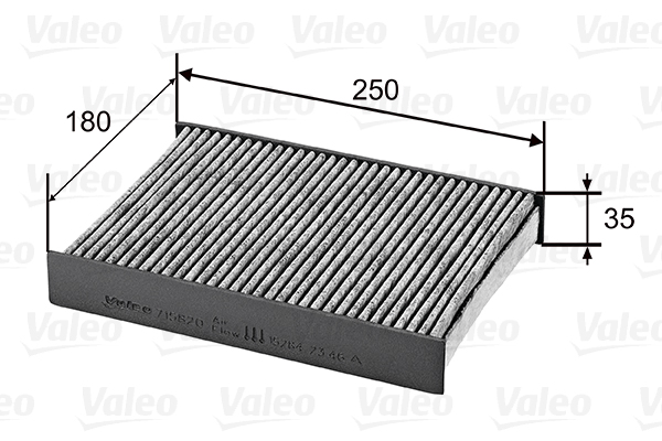 Slika VALEO - 715820 - Filter, vazduh unutrašnjeg prostora (Grejanje/ventilacija)