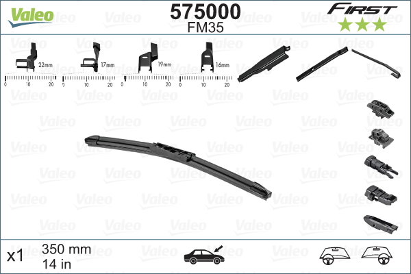 VALEO - 575000 - Metlica brisača (Uređaj za pranje vetrobrana)