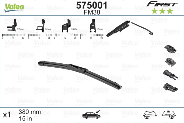 VALEO - 575001 - Metlica brisača (Uređaj za pranje vetrobrana)