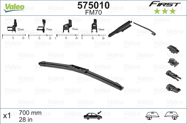 VALEO - 575010 - Metlica brisača (Uređaj za pranje vetrobrana)