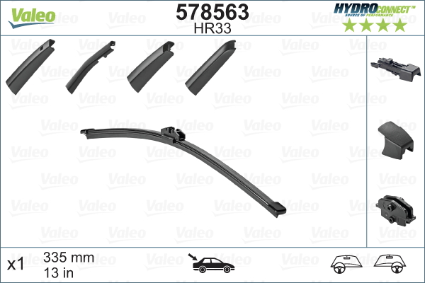 VALEO - 578563 - Metlica brisača (Uređaj za pranje vetrobrana)