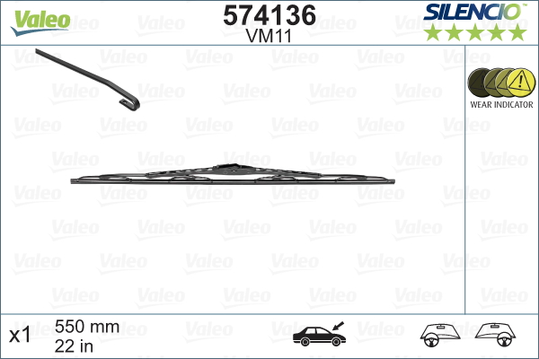 Picture of VALEO - 574136 - Wiper Blade (Window Cleaning)