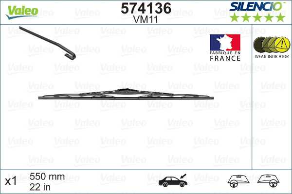 Picture of VALEO - 574136 - Wiper Blade (Window Cleaning)