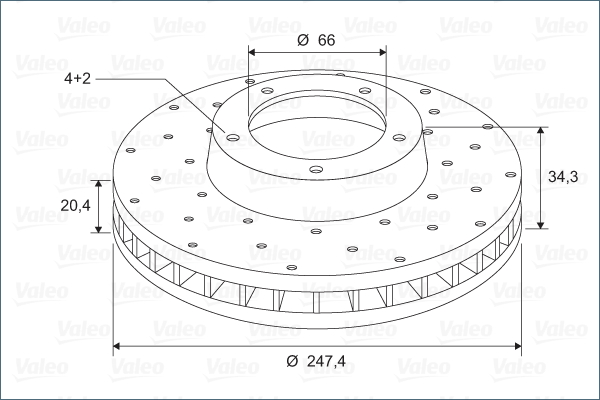 Image de Disque de frein - VALEO - 886194