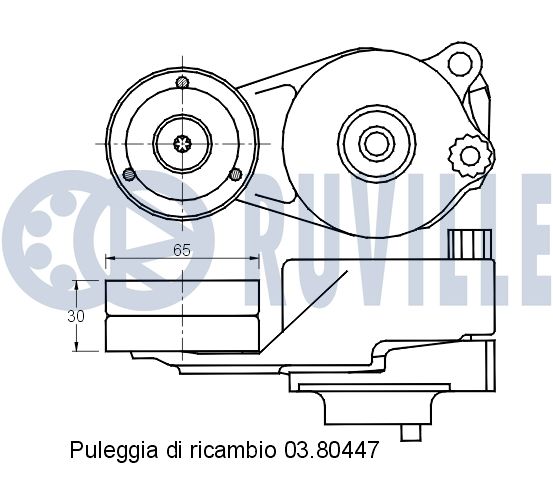 Picture of Belt Tensioner, V-ribbed belt - RUVILLE - 541691