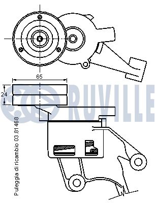 Picture of Belt Tensioner, V-ribbed belt - RUVILLE - 542167