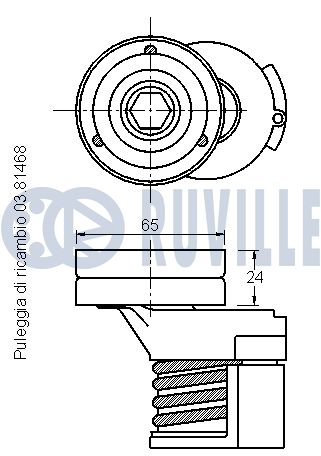 Picture of Belt Tensioner, V-ribbed belt - RUVILLE - 542169