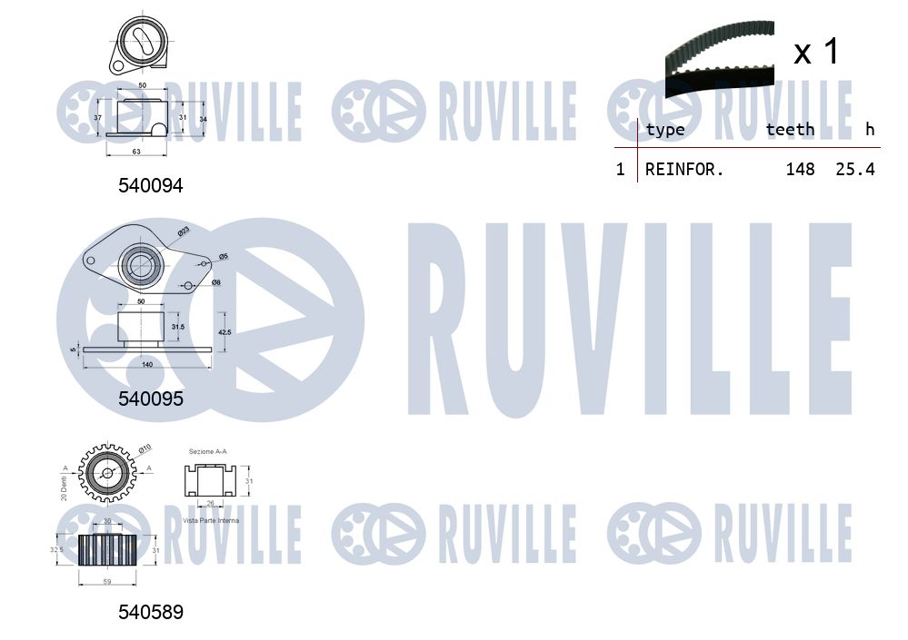 Picture of Timing Belt Kit - RUVILLE - 550080