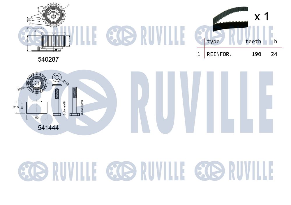 Picture of Timing Belt Kit - RUVILLE - 550133
