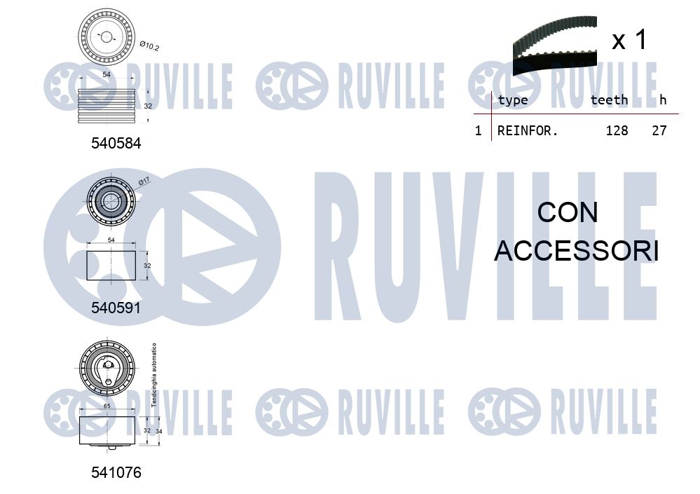 Picture of Timing Belt Kit - RUVILLE - 550254