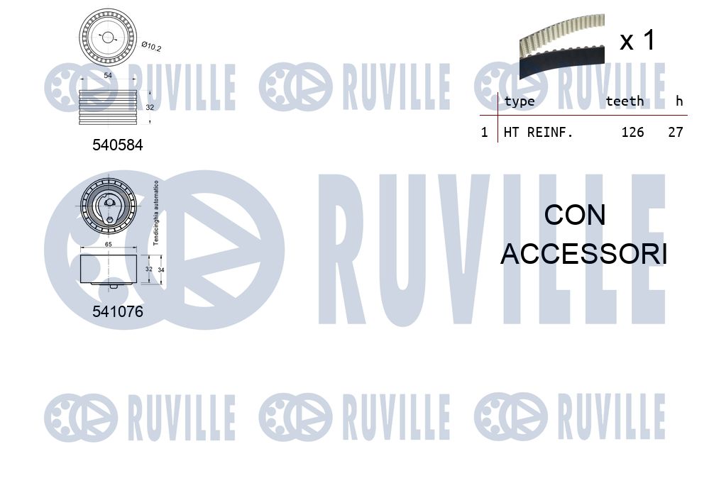 Picture of Timing Belt Kit - RUVILLE - 550277