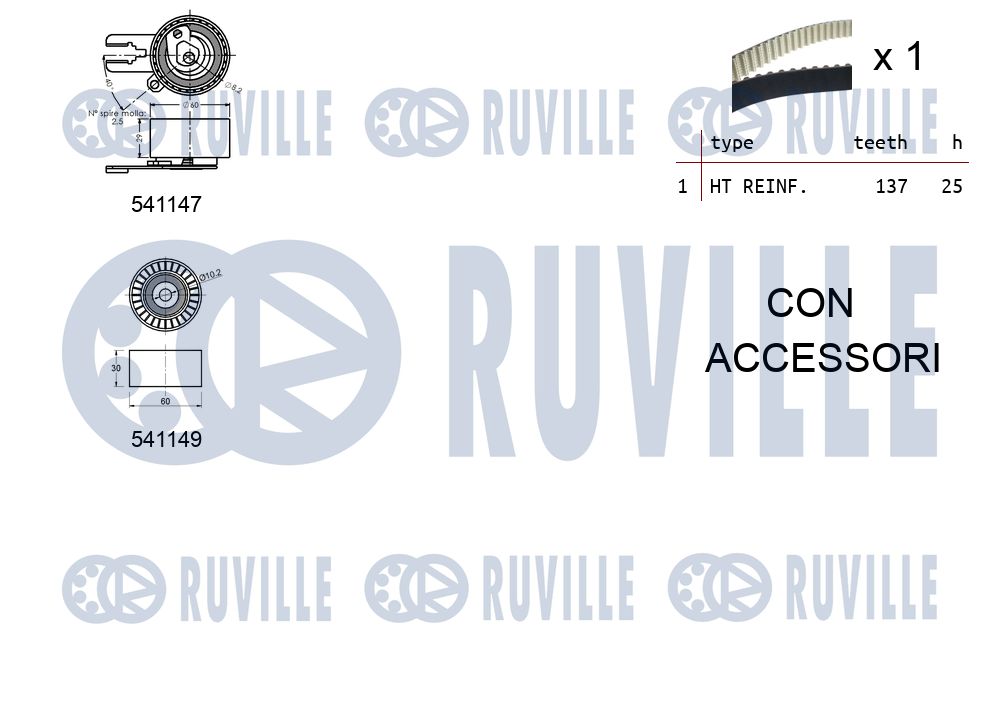 Picture of Timing Belt Kit - RUVILLE - 550279