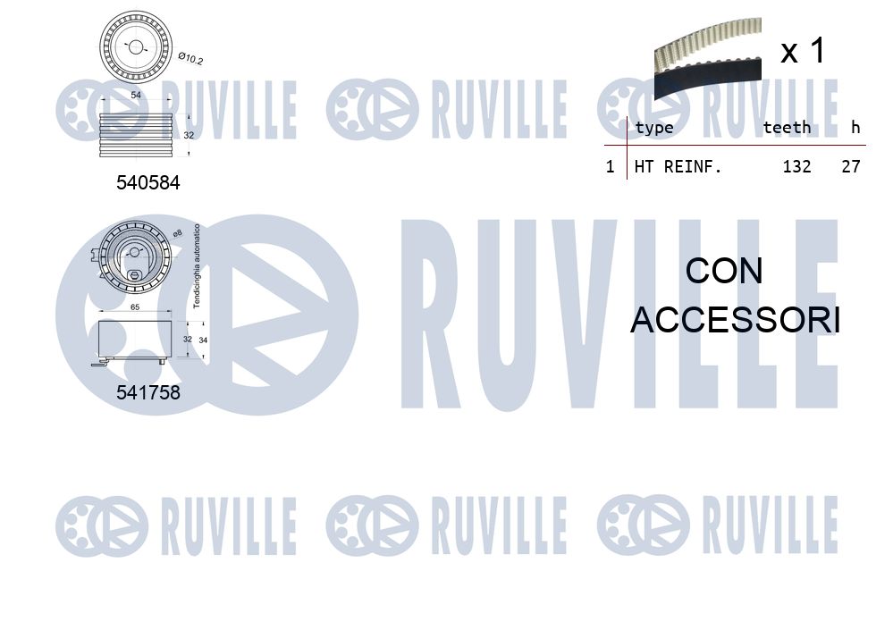 Picture of Timing Belt Kit - RUVILLE - 550298
