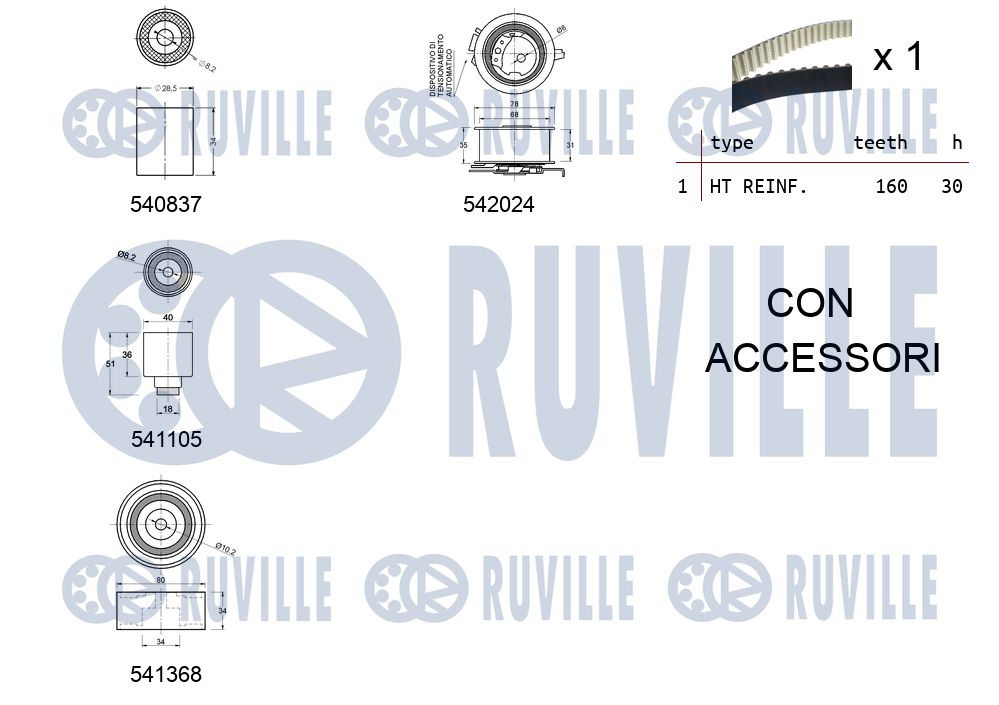 Picture of Timing Belt Kit - RUVILLE - 550305