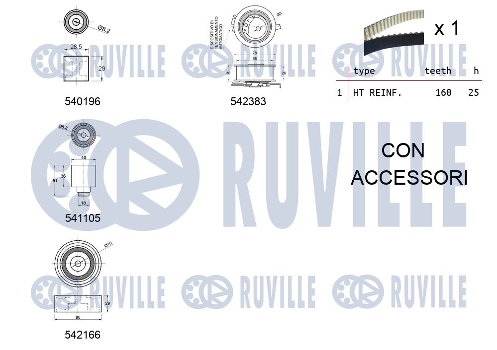Picture of Timing Belt Kit - RUVILLE - 550333