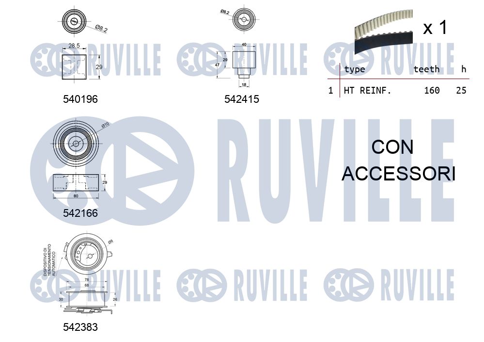 Picture of Timing Belt Kit - RUVILLE - 550335