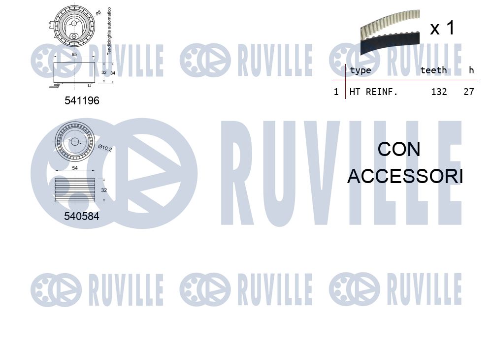 Picture of Timing Belt Kit - RUVILLE - 550357