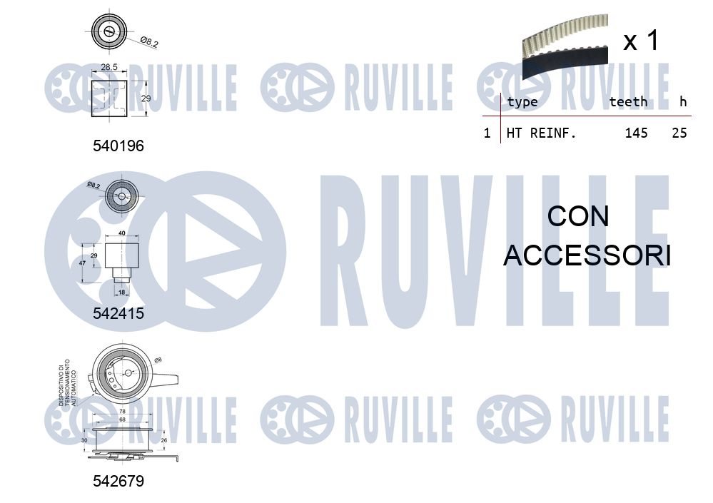 Picture of Timing Belt Kit - RUVILLE - 550376