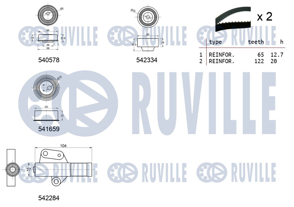 Picture of Timing Belt Kit - RUVILLE - 550410