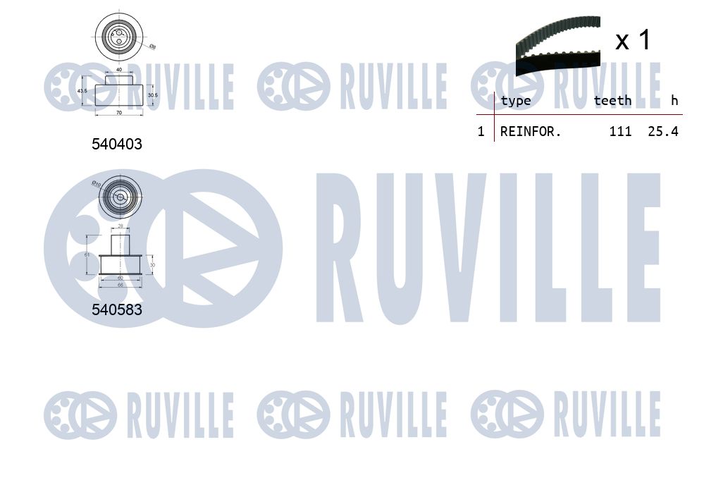 Picture of Timing Belt Kit - RUVILLE - 550422