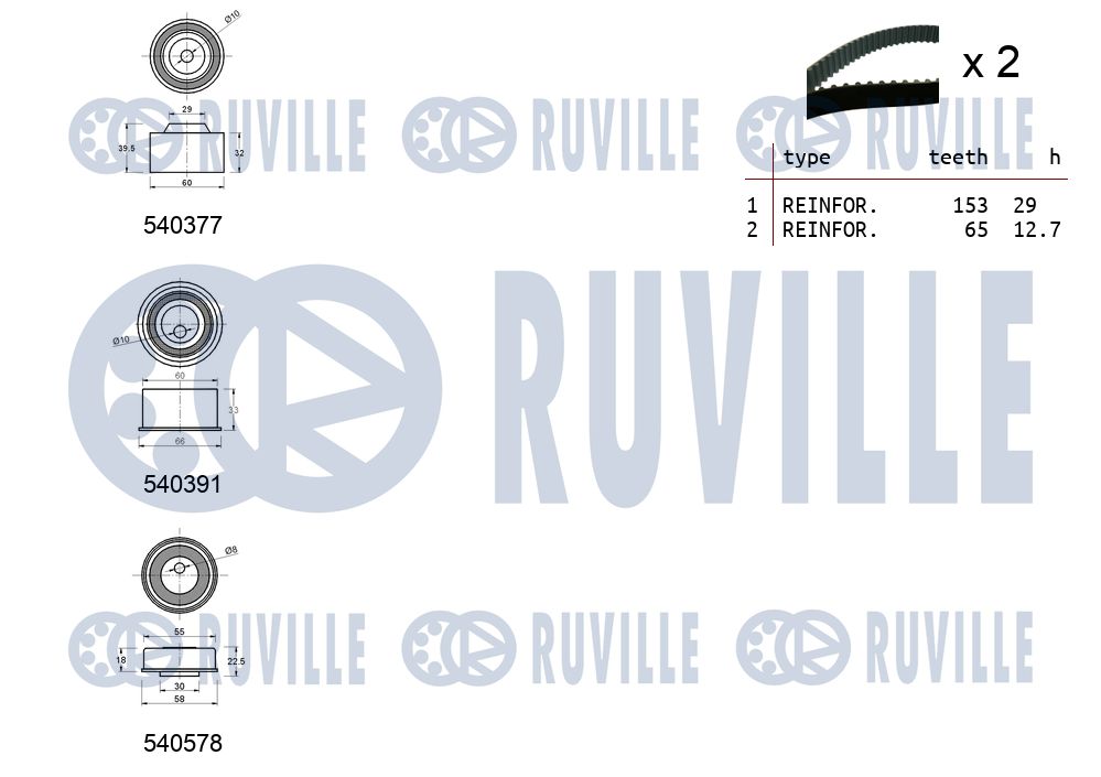 Picture of Timing Belt Kit - RUVILLE - 550431