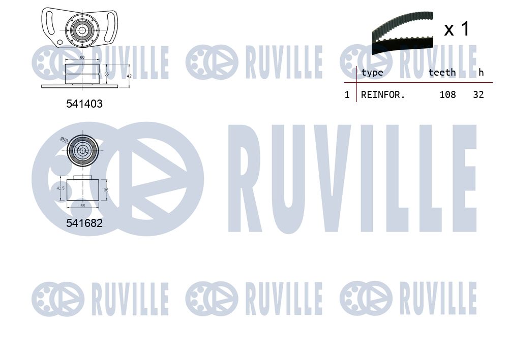 Picture of Timing Belt Kit - RUVILLE - 550475