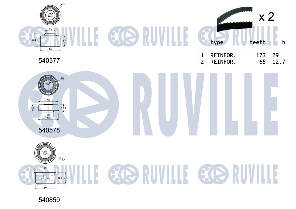 Picture of Timing Belt Kit - RUVILLE - 550477