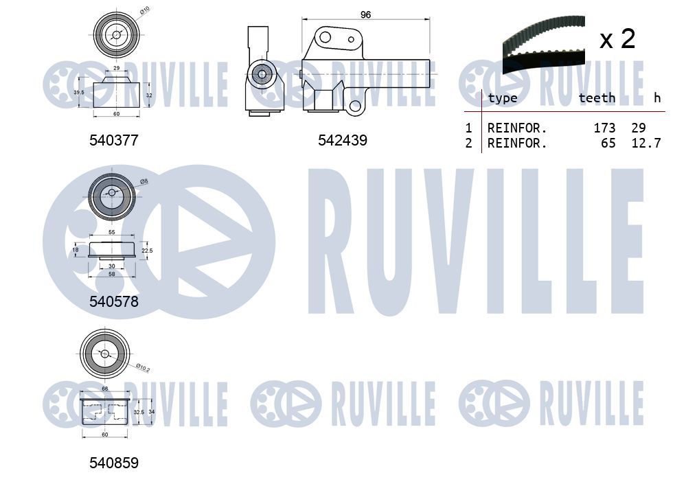 Picture of Timing Belt Kit - RUVILLE - 550480