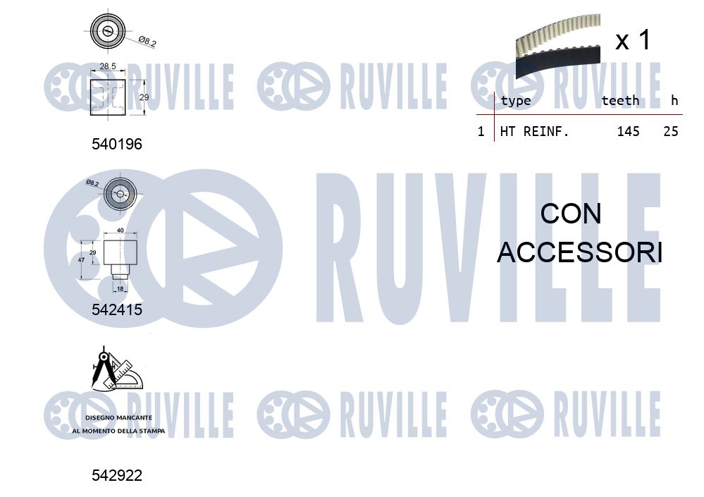 Picture of Timing Belt Kit - RUVILLE - 550500