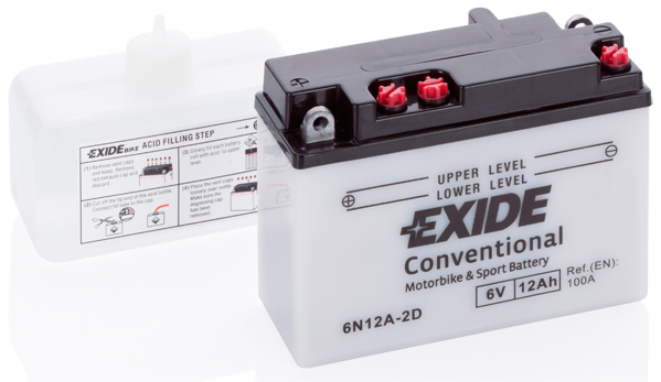 Picture of Starter Battery - EXIDE - 6N12A-2D