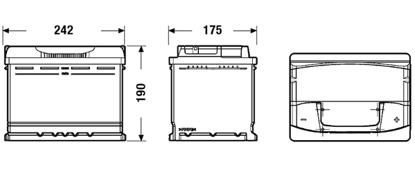 Picture of Starter Battery - EXIDE - EA640