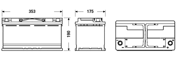 Picture of AGM EXIDE BATTERIES 92AH 850CCA