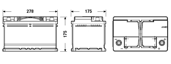 Picture of EXIDE EFB BATTERY 65AH 650CCA