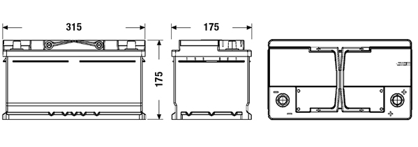 Picture of EXIDE EFB BATTERY 75AH 730CCA