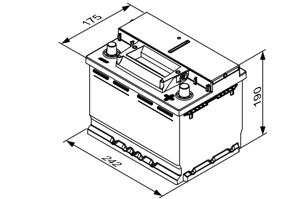 Picture of Starter Battery - BOSCH - 0 092 S4E 051