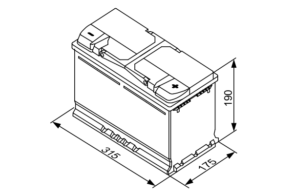 Picture of BOSCH - 0 092 S50 110 - Starter Battery (Starter System)