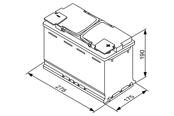 Picture of BOSCH - 0 092 S5A 080 - Starter Battery (Starter System)