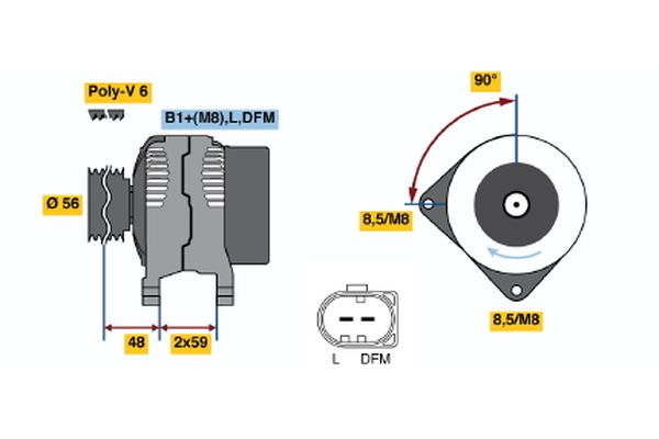 Image de Alternateur - BOSCH - 0 124 325 140