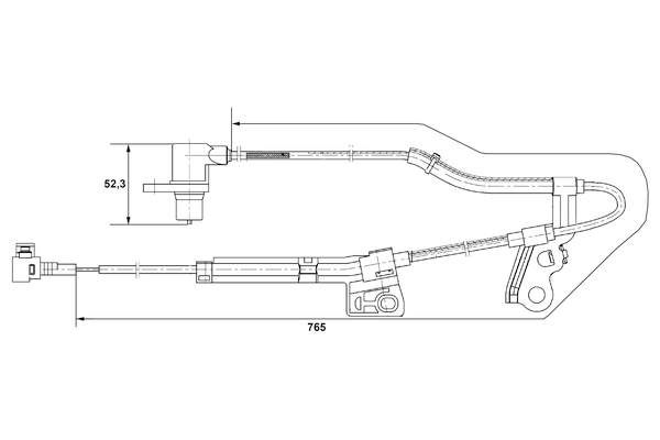 Picture of BOSCH - 0 265 006 677 - Sensor, wheel speed (Brake System)