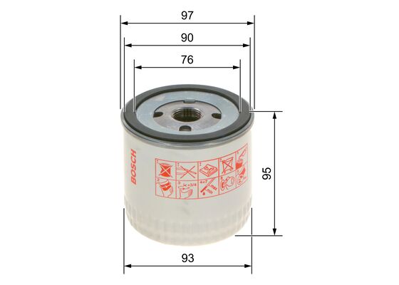 Picture of BOSCH - 0 451 103 252 - Oil Filter (Lubrication)