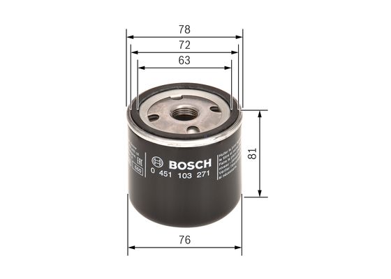 Picture of Oil Filter - BOSCH - 0 451 103 271