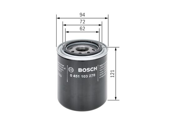 Picture of Oil Filter - BOSCH - 0 451 103 278