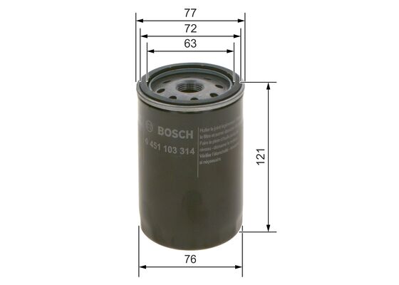 Picture of BOSCH - 0 451 103 314 - Oil Filter (Lubrication)