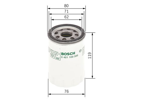 Picture of BOSCH - 0 451 103 335 - Oil Filter (Lubrication)