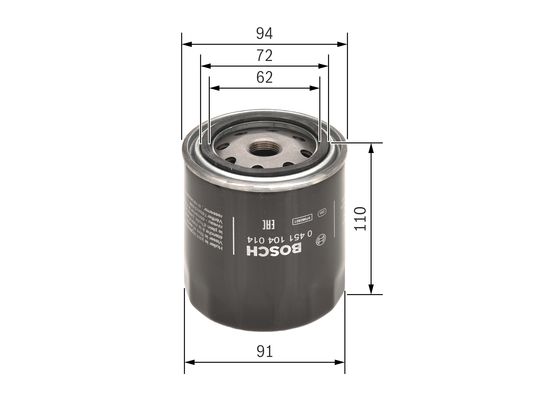 Picture of BOSCH - 0 451 104 014 - Oil Filter (Lubrication)