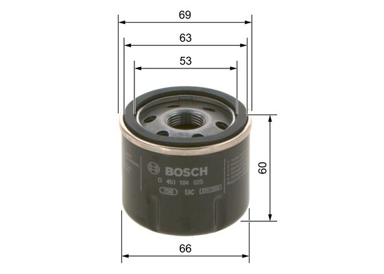 Picture of BOSCH - 0 451 104 025 - Oil Filter (Lubrication)