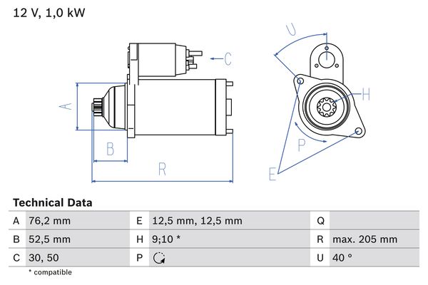 Picture of Starter - BOSCH - 0 986 020 290