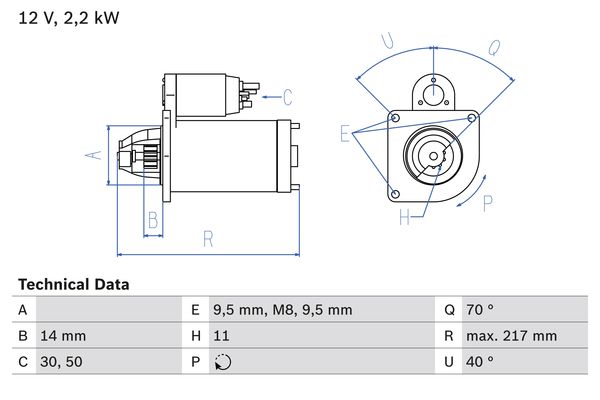 Picture of Starter - BOSCH - 0 986 023 580