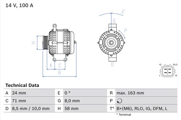 Picture of BOSCH - 0 986 049 970 - Alternator (Alternator)