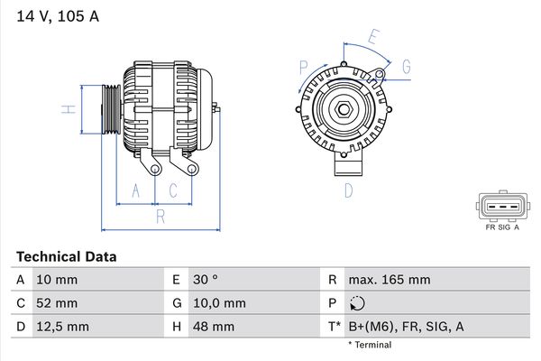 Picture of Alternator - BOSCH - 0 986 080 440